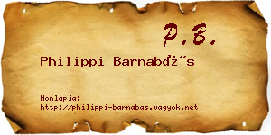 Philippi Barnabás névjegykártya